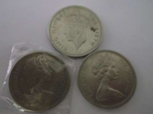 1949 1/2 CROWN S/RHOD  1964 X 2  25c RHOD